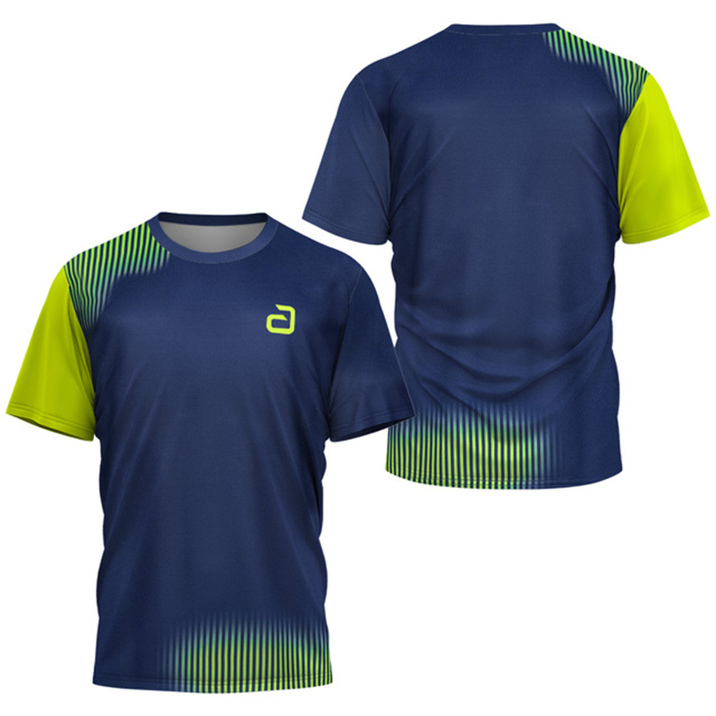 Badminton Vector - Men Table Tennis T-Shirt Undercurrent Pattern