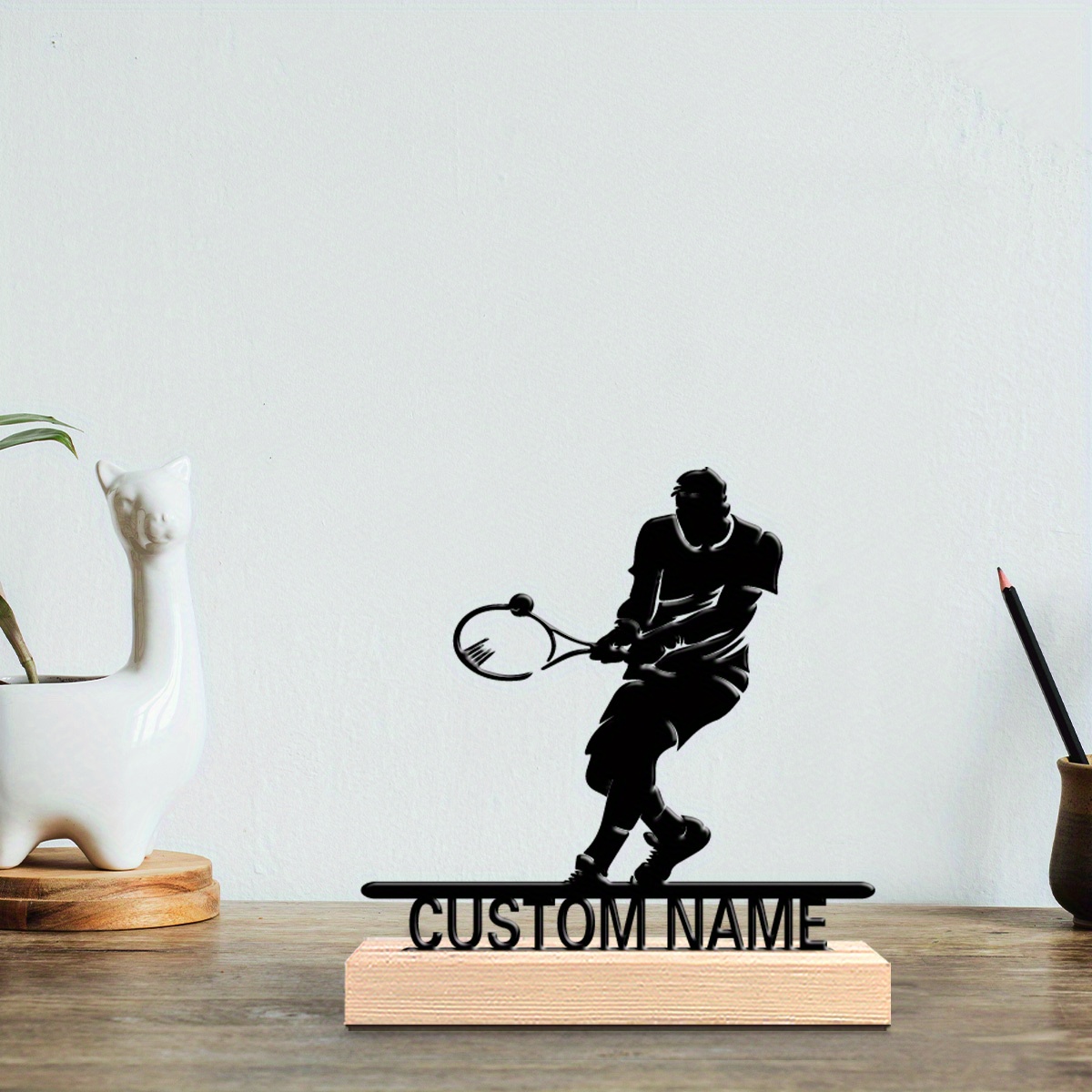 Badminton Player - Personalized Tennis Player Metal Statue With