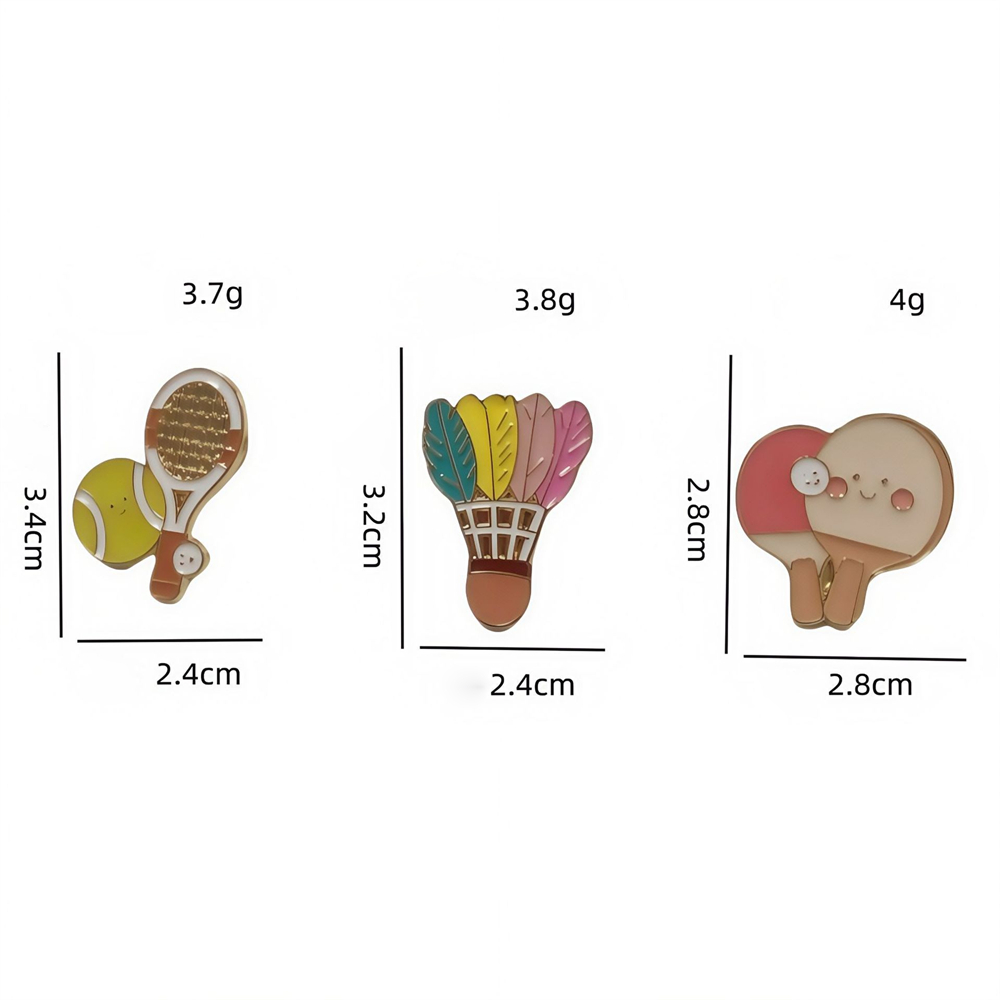 Zinc Alloy Brooches Stylish Ba - Badminton Vector 评论和价格